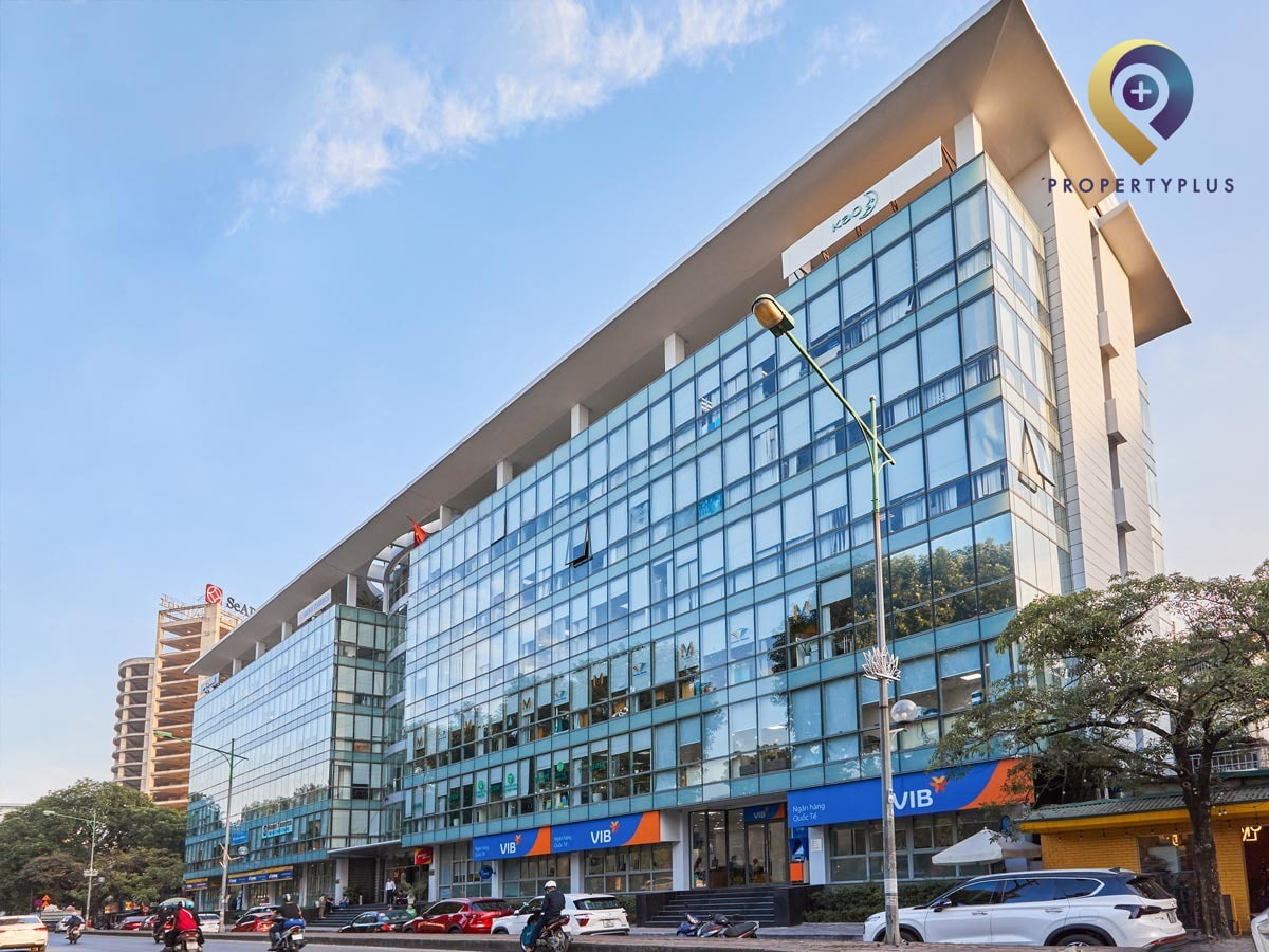 Toàn cảnh mặt ngoài tòa nhà Toserco Building tại quận Ba Đình, Hà Nội - hình ảnh từ Property Plus